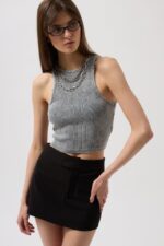 Deluxerie Deluxerie Bluza Crop MF-MF-Krystan