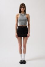 Deluxerie Deluxerie Bluza Crop MF-MF-Krystan