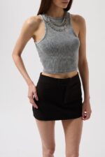 Deluxerie Deluxerie Bluza Crop MF-MF-Krystan