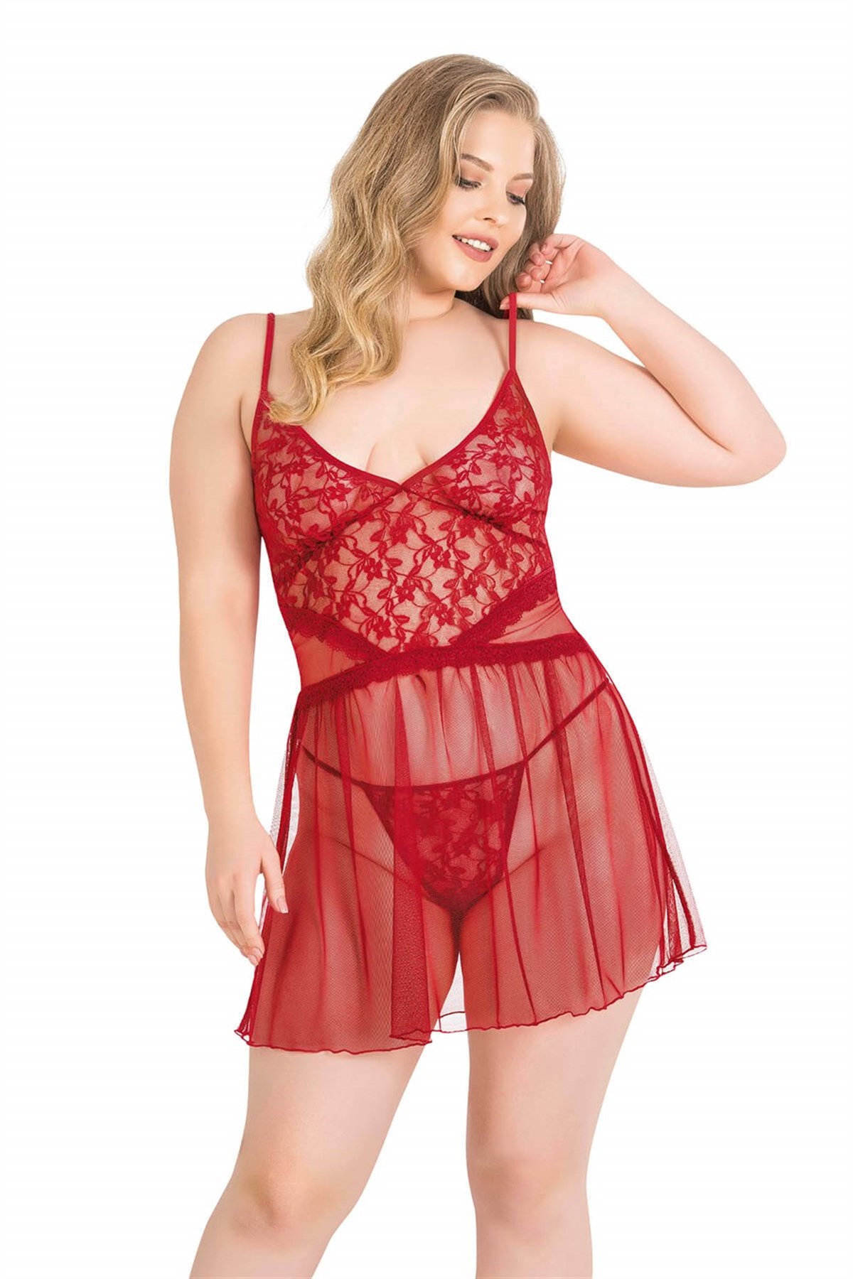 Deluxerie Plus size súprava babydoll Perla Deluxerie Plus size súprava babydoll Perla