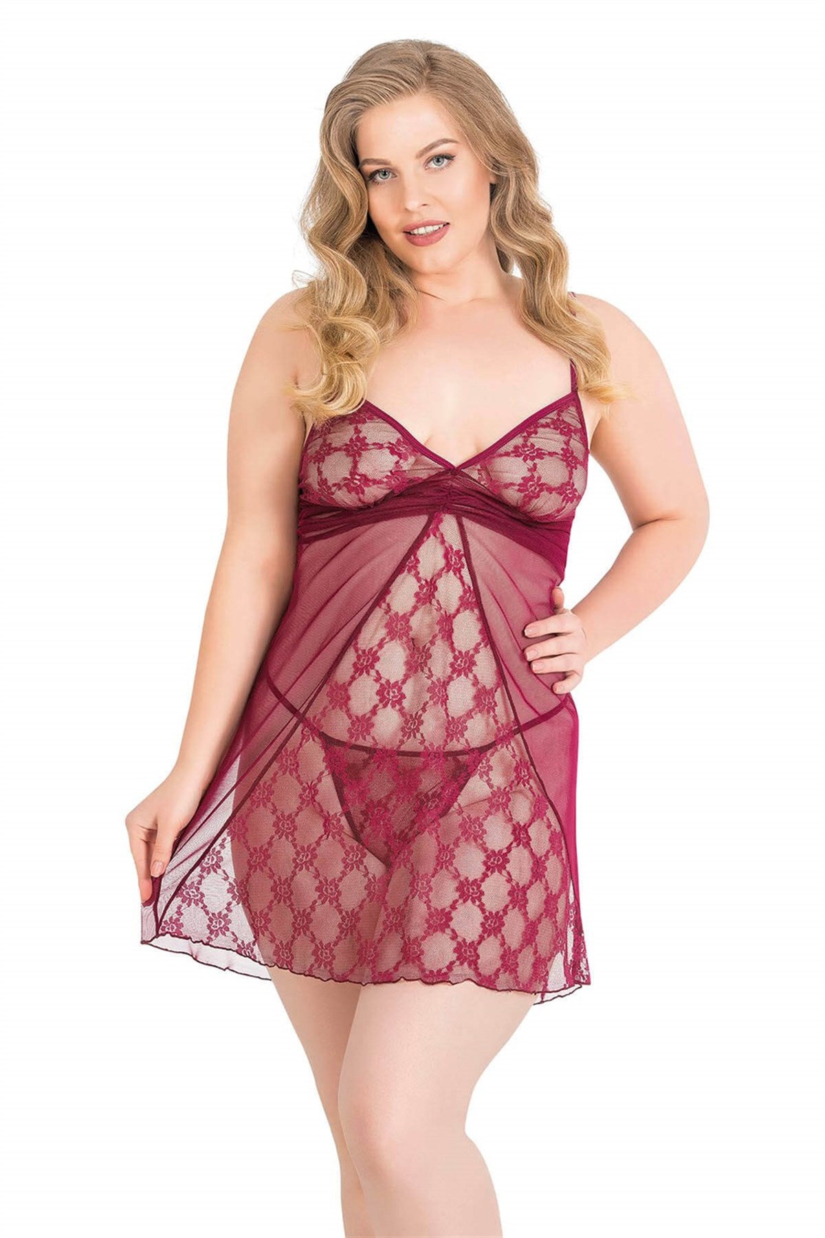 Deluxerie Plus size súprava babydoll Primrose Deluxerie Plus size súprava babydoll Primrose